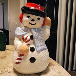 Vtg Christmas Frosty Snowman Figurine 12.5"