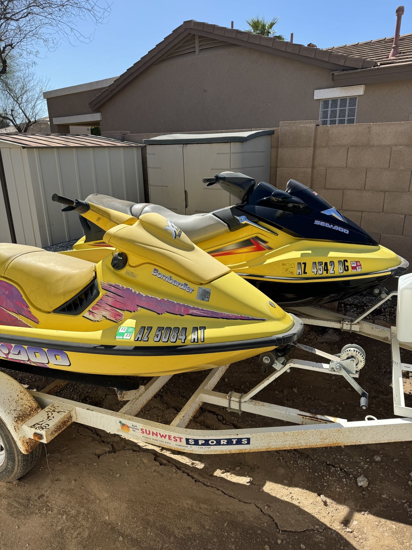 2004 Seadoo GTX 4-Tec and 1996 Seadoo XP with Trailer 