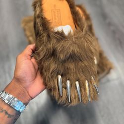 Brown Bravest Claw Slides 