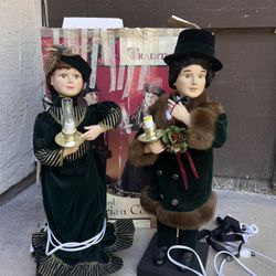 Antique Animated Victoria Couple  