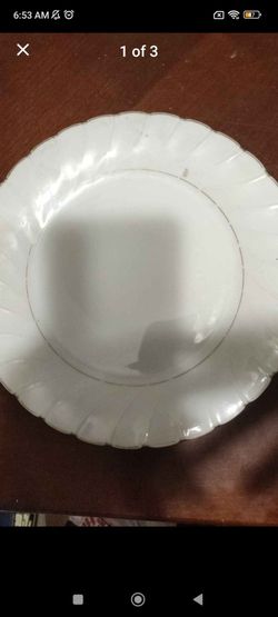 Vintage Ande Fine China "Bella" Plates - Made in Japan - White with Gold Trim
