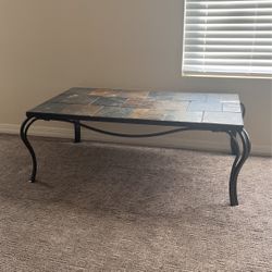 Coffee table and two end tables.