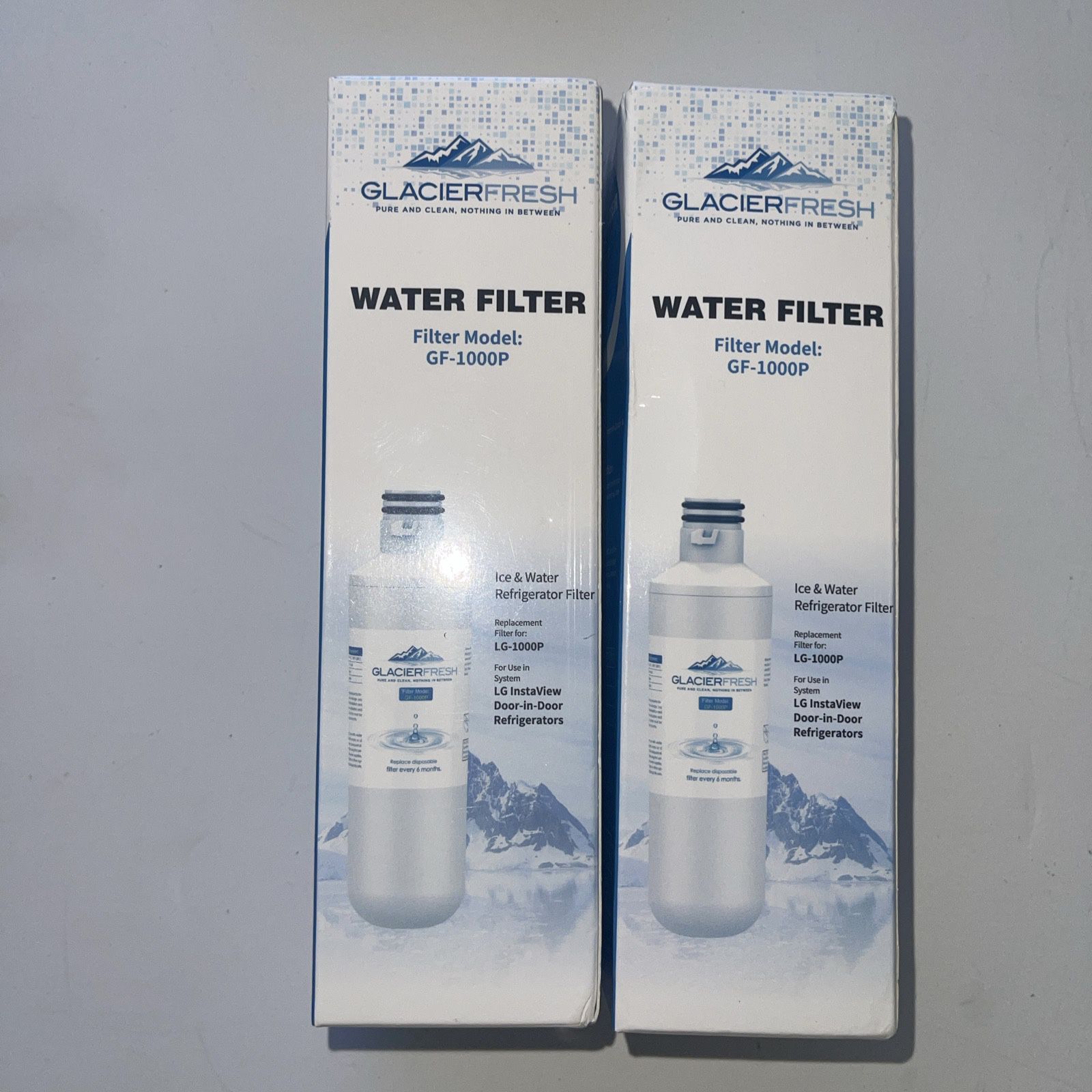 2 pack Glacier Fresh Refrigerator Water Filter 
