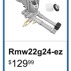 RMW22G24-EZ Vertical 7/8" Shaft Power 2400 PSI 2.2 GPM AR High Pressure Washer Pump with Easy Start Valve Thermal Relief Valve Triplex Plunger Pump, A