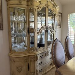 Dining Table Set Of 6 With China