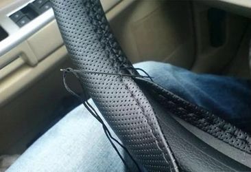Steering Wheel Cover (Microfiber leather)Hand Sewing DIY Car Steering. We have different colors and sizes 🔥$19🔥only .