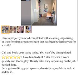 Book Your Cleaning/ Organizing Today! 
