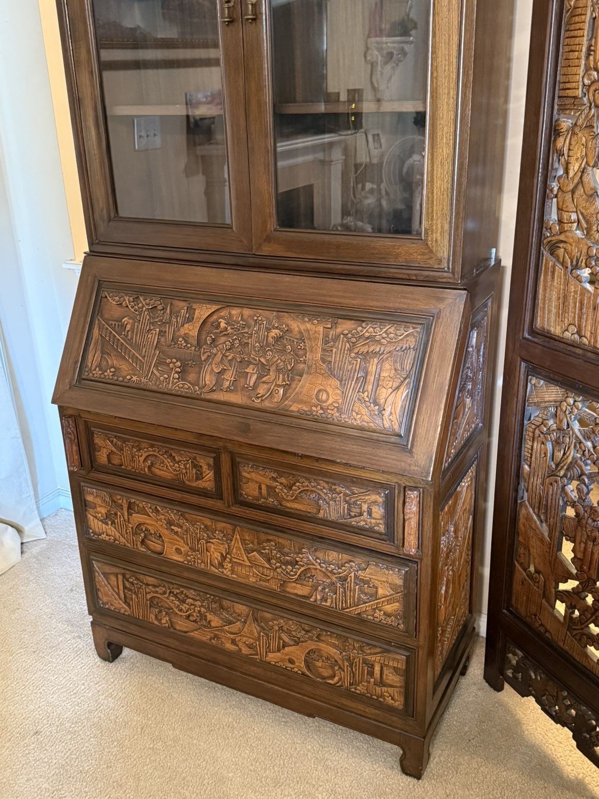 Secretary, Desk And Blinds