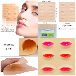 1 Silicone 3D Practice Skin for Lips, Soft Skin-like Texture For PMU Lip Blush