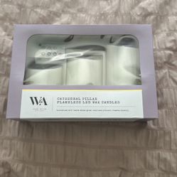 Pillar flameless LED wax candles with remote 