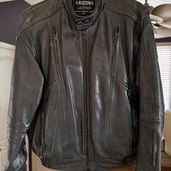 Arizona Leather Motorcycle Jacket with Lined Insert XL