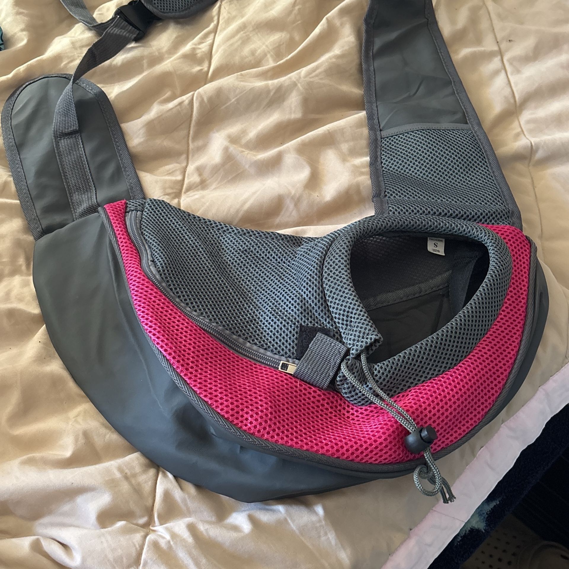 Puppy Carrier Pink And Grey