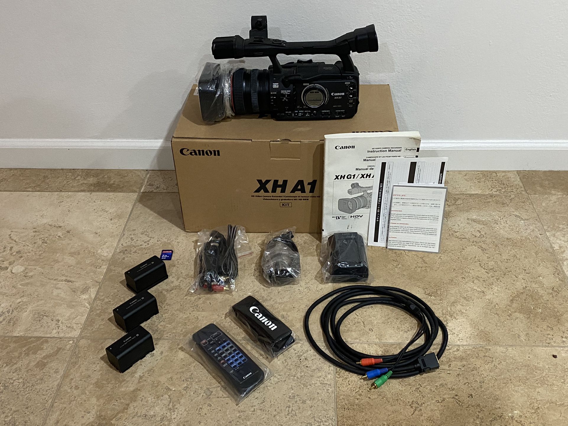 Canon XH-A1 Video Camera, Complete In Box [FOR REPAIR]