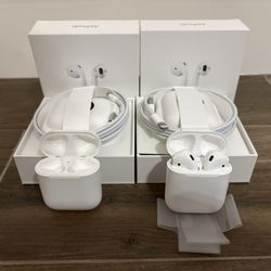Apple AirPods with extra charging case + 2 charge cables