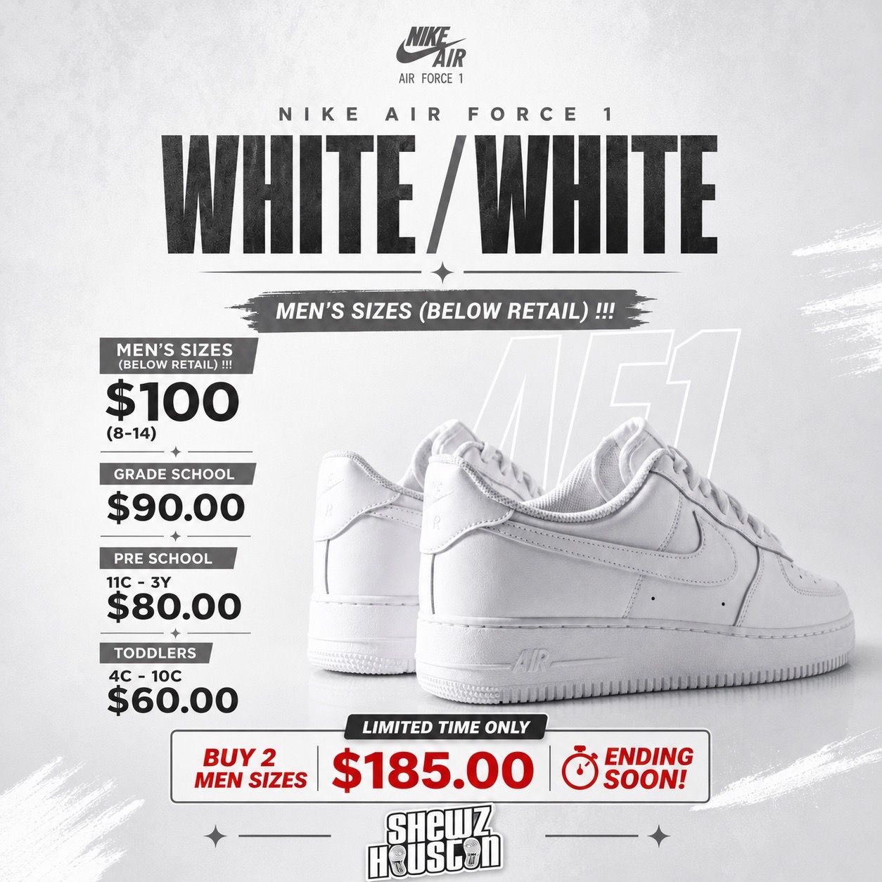 Nike Air Force 1 “White/White”