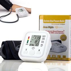 Blood Pressure Machine - Heart Rate Monitor - Automatic BPM Sphygmomanometer Heartbeat Measurements For Hypertension Diagnosis, Accurate Pulse Reading