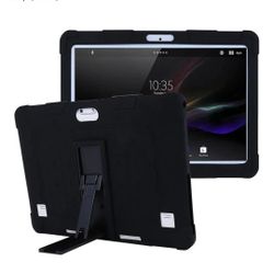 Universal Silicone Cover for 10 10.1 Inch Android Tablet PC 2 in 1 Bracket Smart Tablet Flip Stand Protector Cover Drop Ship (Black)