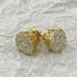 4 Carat Natural Diamond Earrings 14k Yellow Gold Buy Sale Trade Vvs Vs Gia Rolex Silver Scrap Cvds 