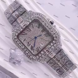 Three Diamond/Moissanite Watches 