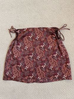 Floral Mini Skirt with Side Ties