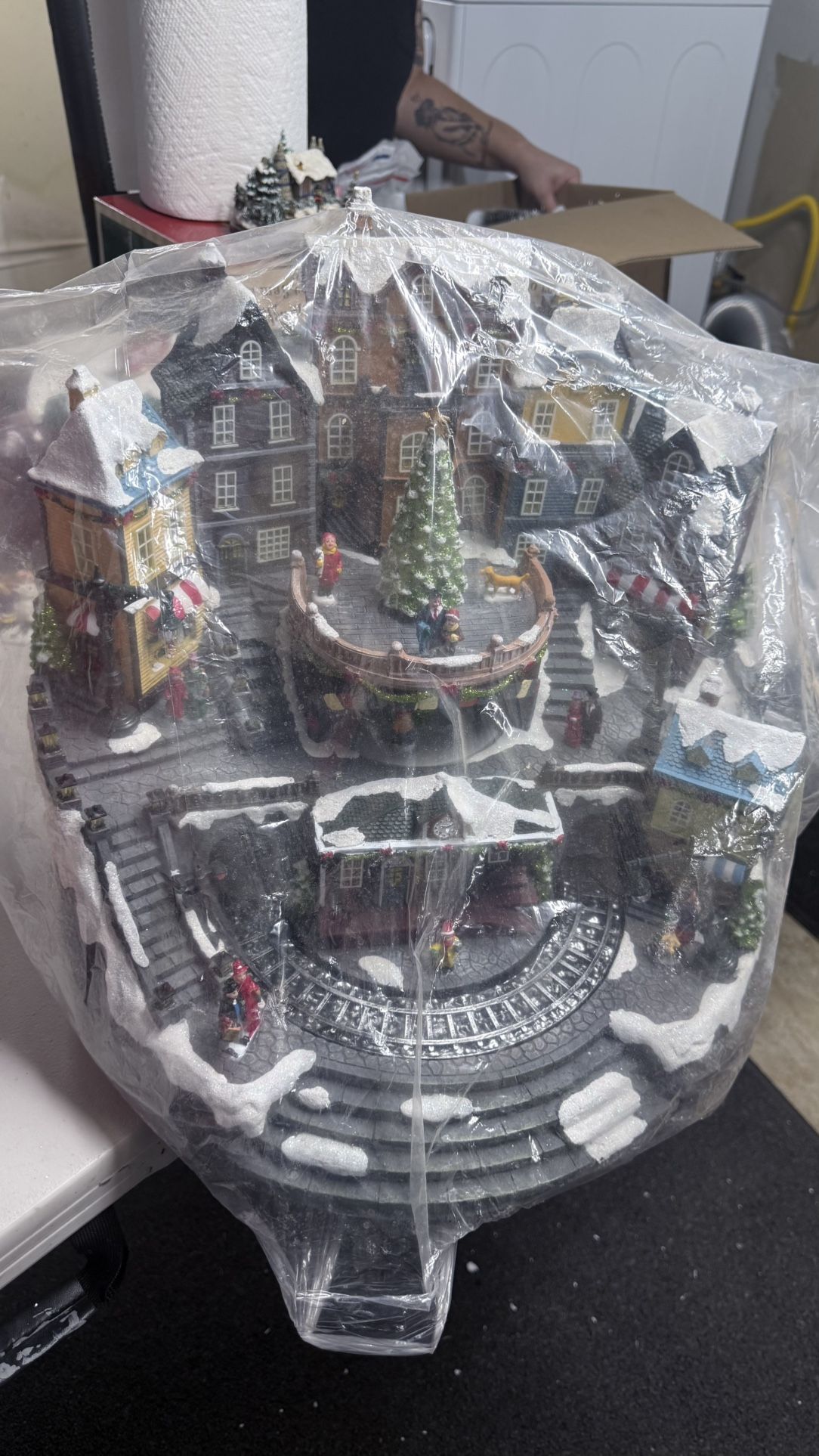 Berkley Jensen Musical Christmas Village with Motorized Train