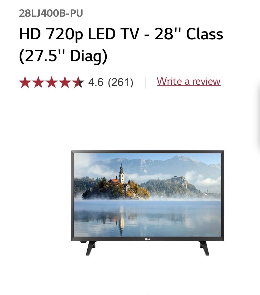 LG LED TV 28” 720p