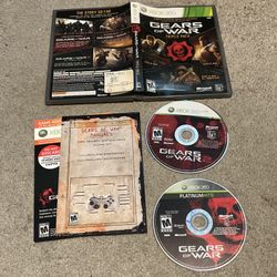 Gears of War Triple Pack Microsoft Xbox 360 Complete CIB w/ Manual Insert