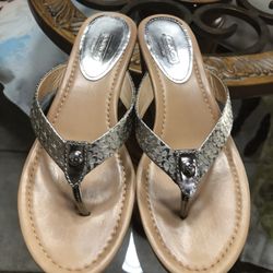 Coach Metallic Wedge Sandal