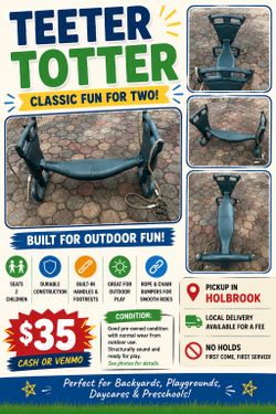 Outdoor Teeter Totter / Seesaw – $35