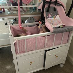 Baby Doll set with accessories and Crib 