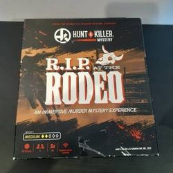 Hunt A Killer R.I.P At The Rodeo Murder Mystery Board Game open box new selling for only $15
