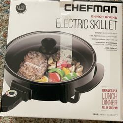 CHEFMAN, 12 Inch Round Electric Skillet, new