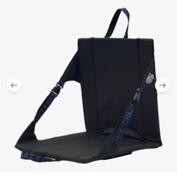 ⛺️New! Crazy Creek Black Stadium Seat Chair for Camping, Hiking, Sports Events Adj Straps Lightweight