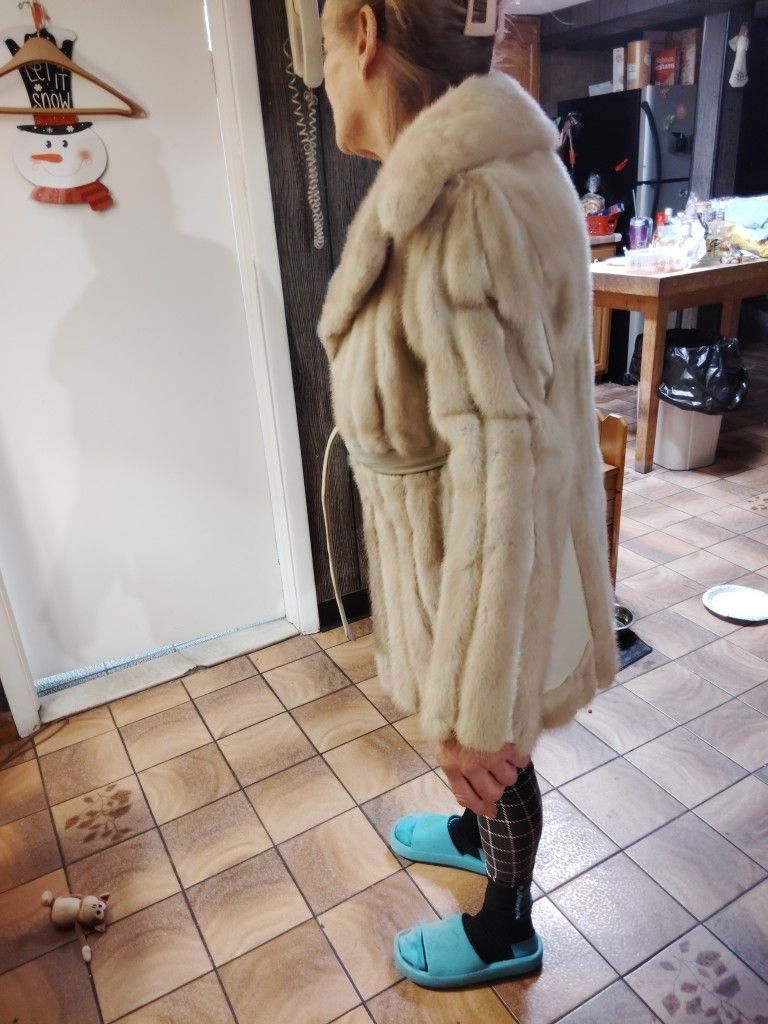 Mink Leather Fur A Coat