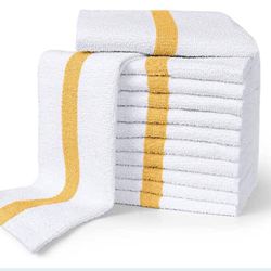 RagLady Terry Bar Mop Towels w/Gold Stripe 48 pieces 16x19"