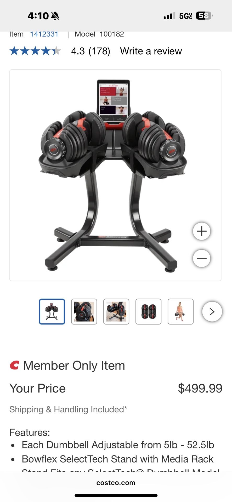 💪 Bowflex SelectTech Adjustable Dumbbells + Stand - $300 (Like New!)
