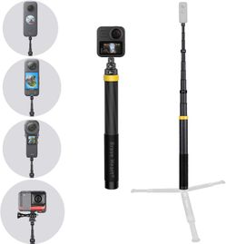 Carbon Fiber Invisible Selfie Stick for Insta 360,  GoPro max / DJI OSMO 360