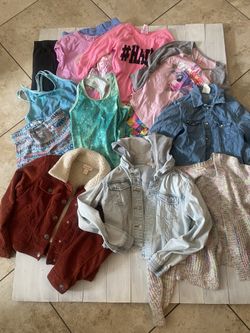 Girls Clothing Lot 7/8 Jackets Shirts Shorts