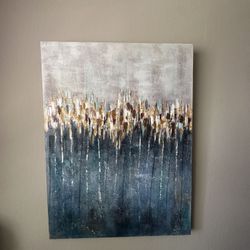 Modern Abstract Canvas Painting — 30"x40" | Hand-Painted Wall Art