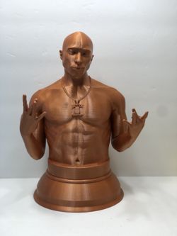 Tupac Shakur 3D Printed Statue 2Pac Bust
