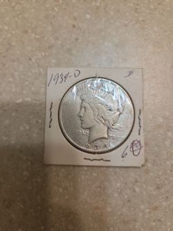 1934 d Peace Silver Dollar