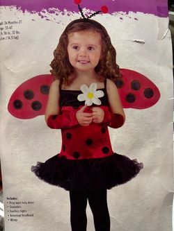 New, Girls Ladybug Costume size 12-24 mos