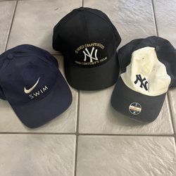 Set of 3 Baseball Caps, include Nike & Yankees
