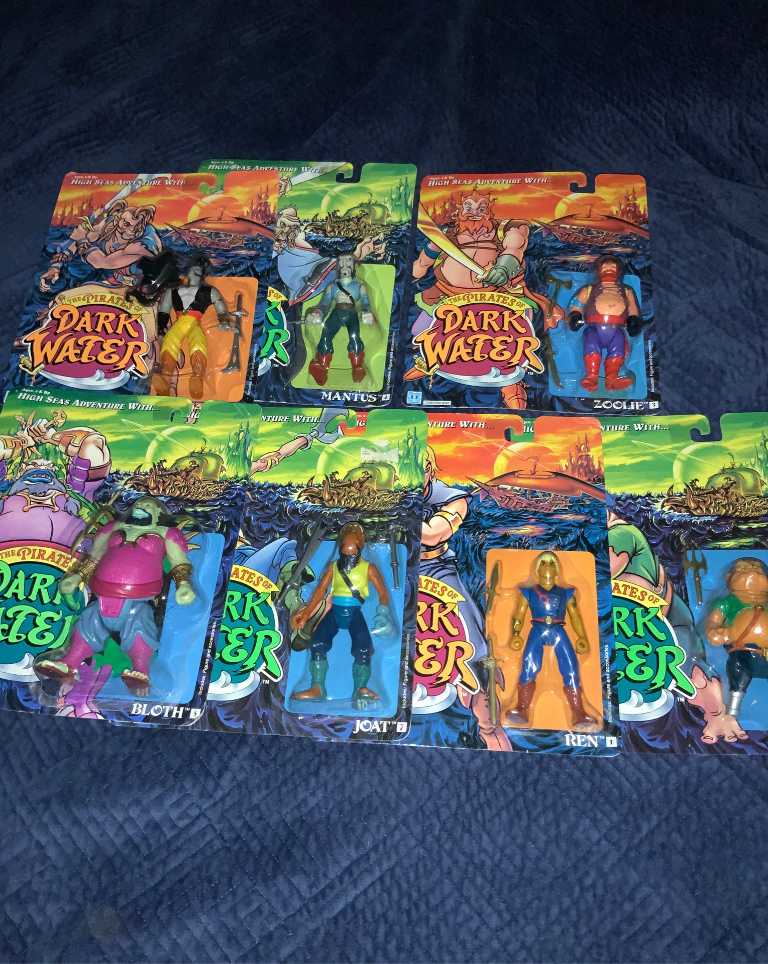 Vintage HASBRO 1990 “THE PIRATES OF DARK WATER - Seven Different Action Figures”