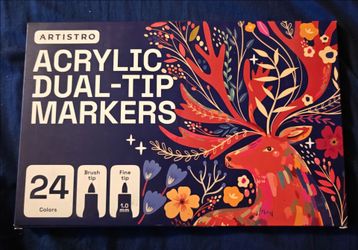 Artistro acrylic marker set includes 24 colors