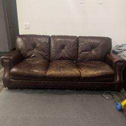 Used Brown Leather Couches 