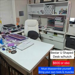 MOVING SALE!! OFFICE FURNITURE! U Shaped Desk