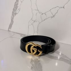 GG Marmont leather belt with shiny buckle Size 85