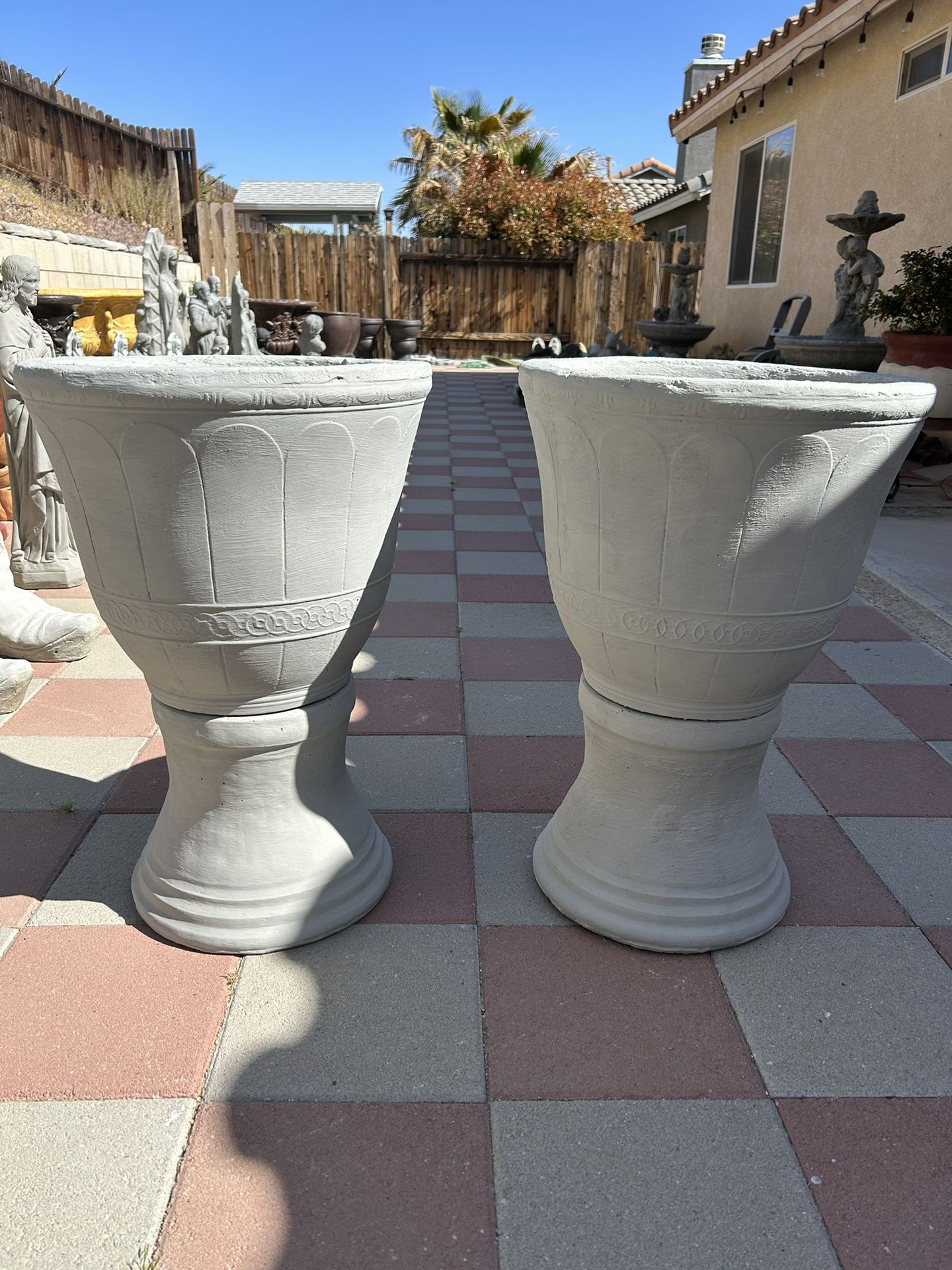 New Flower Pots Made Out Of Cement Perfect Gift 🎁