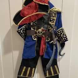 Pirate Kids Halloween Costume Size 3-4 Child